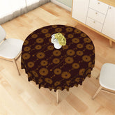 Lofaris Full Daisy Dark Yellow Autumn Round Tablecloth